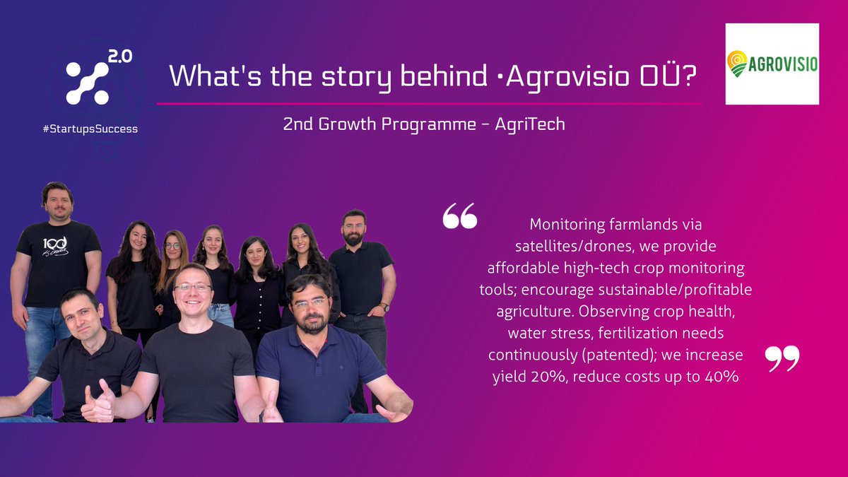 X2_0_EU's tweet photo. #StartupsSuccess 🎙We're thrilled to present @agrovisioficial! Their solution? "Monitoring farmlands via satellites/drones, we provide affordable high-tech crop monitoring tools and encourage sustainable agriculture".🛰️
+info👉https://t.co/G33nsOdxZU
#DrivingDeeptechGrowth 🚀 https://t.co/HKhMnXJ2ex