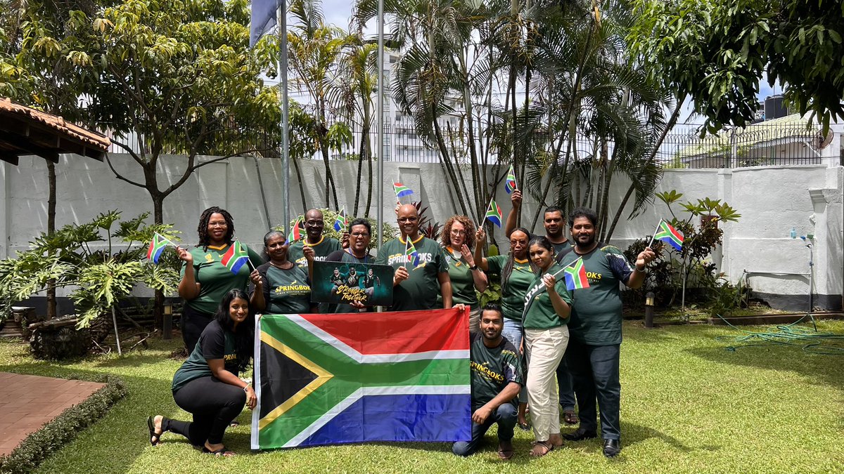 Manifesting, all the way from Colombo, the <a href="/Springboks/">Springboks</a> returning to South Africa with the #WebbEllisCup, for the 4th time 

#GoBokke #rugbyworldcup2023 

<a href="/DIRCO_ZA/">DIRCO South Africa</a>