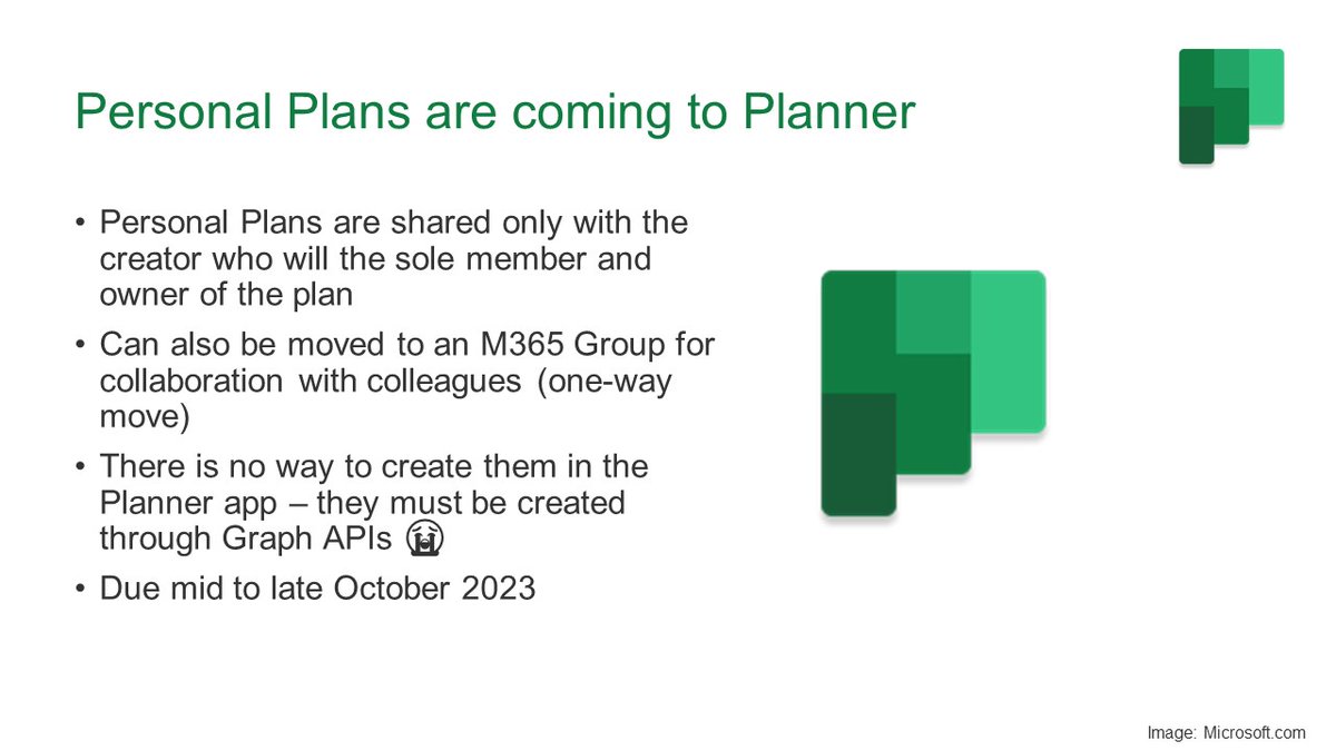 SuperSimple365's tweet image. 🔜 Personal plans are coming to #MicrosoftPlanner. Shared only with the creator/sole member/owner of the plan. But can you actually create one?

📆 Due mid to late October 2023.

🔗 supersimple365.com/personal-plans…

🔗 See what else is new for #MSPlanner: supersimple365.com/whats-new-in-m…