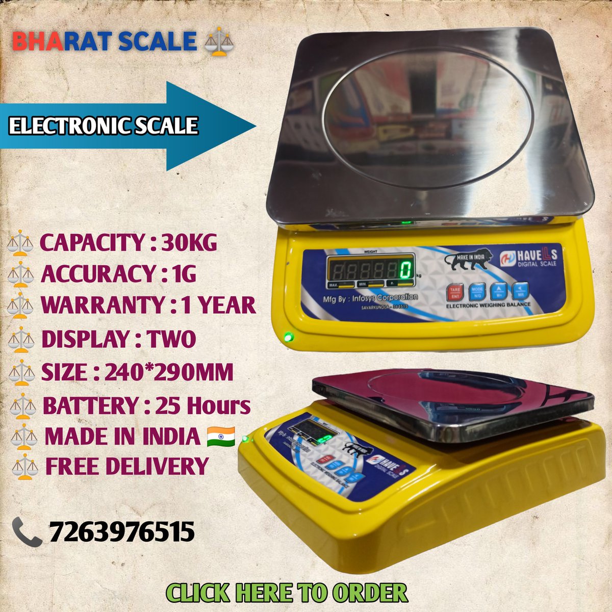 Available At Best Price

Bharat Scale Company Parbhani 

#Scale #ElectronicScale #kata #vazankata #parbhani #परभणी