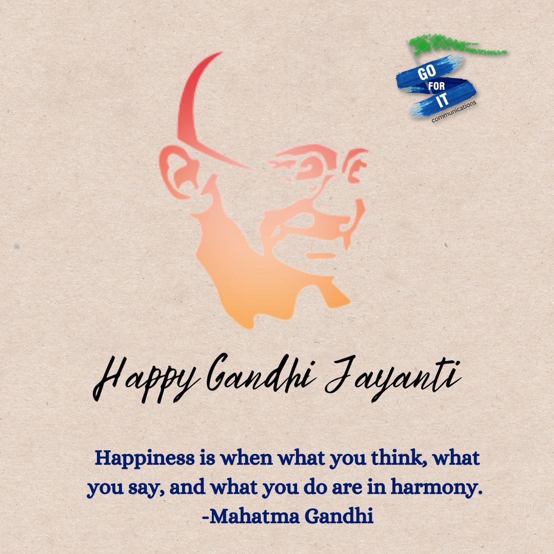 GoForItComms's tweet photo. Happy Gandhi Jayanti!!
.
.
.
.
#GoForItCommunications #g4i #advertisingagency #MahatmaGandhi #2ndOctober #Gandhi #GandhiJayanti #marketing #digitalmarketing #digitalmediamarketing https://t.co/EbYQqCGOOp
