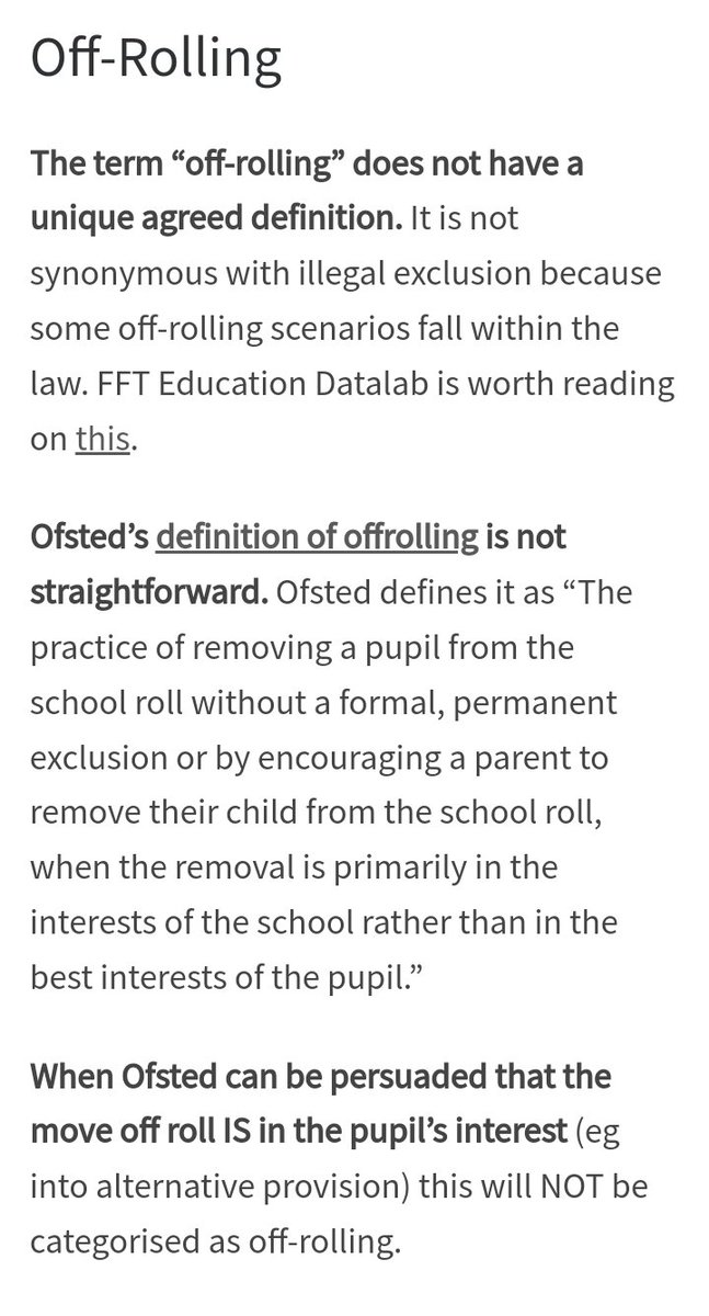 Following from my post on School Attendance Orders yesterday, more on how a child beomes registered at - or deregistered from - school edyourself.org/school-roll/ + what is 'offrolling'