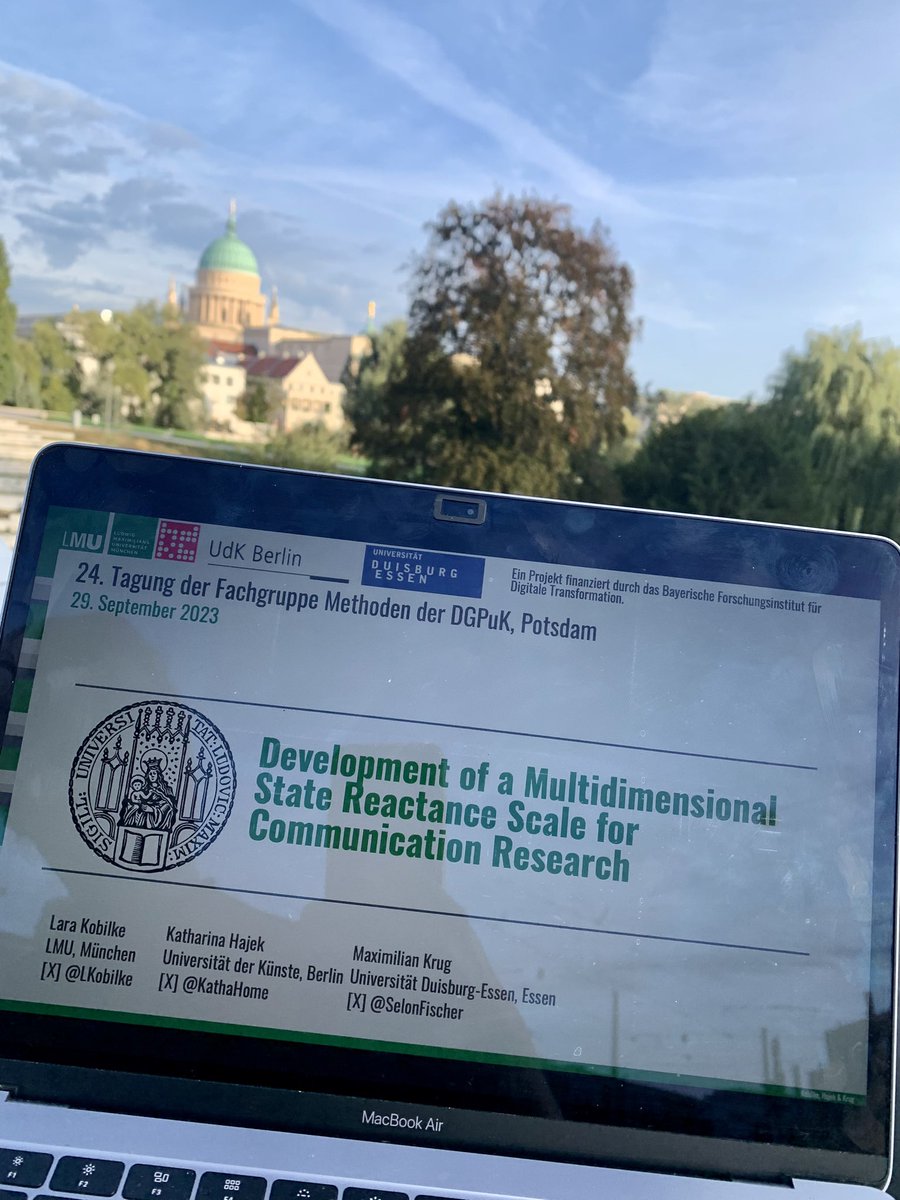 Starting the day in Potsdam! Excited to present my current research on #reactance with <a href="/LKobilke/">Lara Kobilke</a> and <a href="/SelonFischer/">Maximilian Krug</a> at the <a href="/dgpuk_meth/">DGPuK Methoden</a> conference 2023 - we need a new way of measuring #resistance to better understand and prevent it, we propose a way to do that.