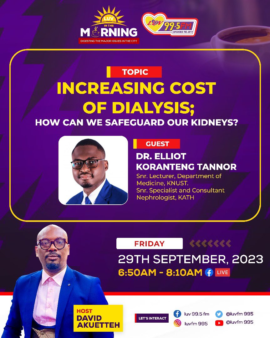 Elliot Koranteng Tannor (@elliotktannor) on Twitter photo Let’s avoid the increasing cost of dialysis by preventing kidney disease in the first place! <a href="/ISNkidneycare/">Int Society of Nephrology</a> <a href="/AfricanAFRAN/">African Association of Nephrology (AFRAN)</a> <a href="/ncdalliance/">NCD Alliance</a> @luvfm995 Let’s avoid the increasing cost of dialysis by preventing kidney disease in the first place! <a href="/ISNkidneycare/">Int Society of Nephrology</a> <a href="/AfricanAFRAN/">African Association of Nephrology (AFRAN)</a> <a href="/ncdalliance/">NCD Alliance</a> @luvfm995