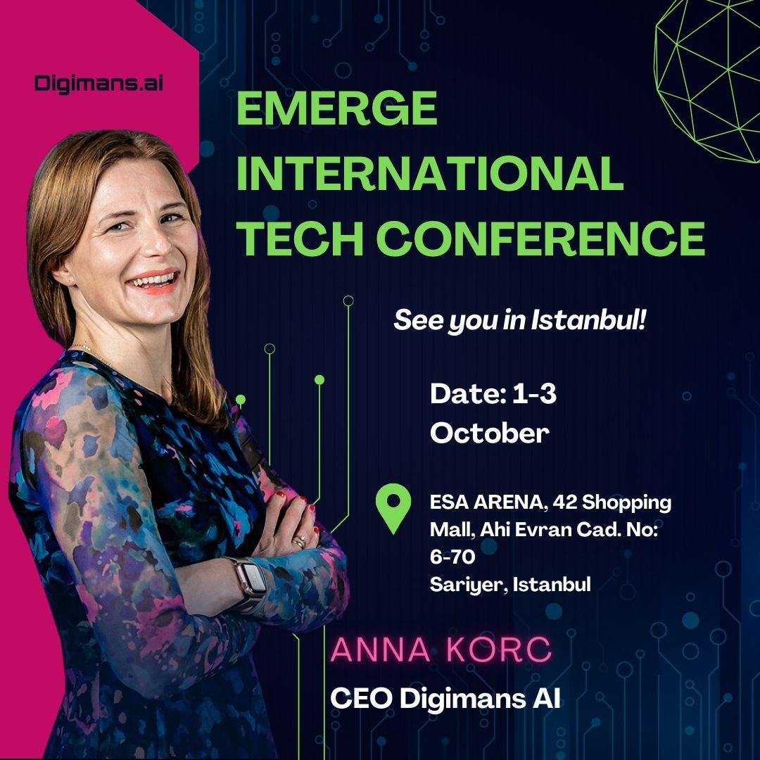 AiDigimans's tweet photo. 🚀 We're landing at Emerge International Tech Conference from Oct 1-3! 🌐 Our CEO, Anna Korc, is excited to share our latest news and project! 🎮 Dive into trends of AI in Gaming, metaverse with us! 💡
📍 See you at #Emerge2023!
#digimansai #gamedev #techconference #videogames https://t.co/xNyMCRf0uw