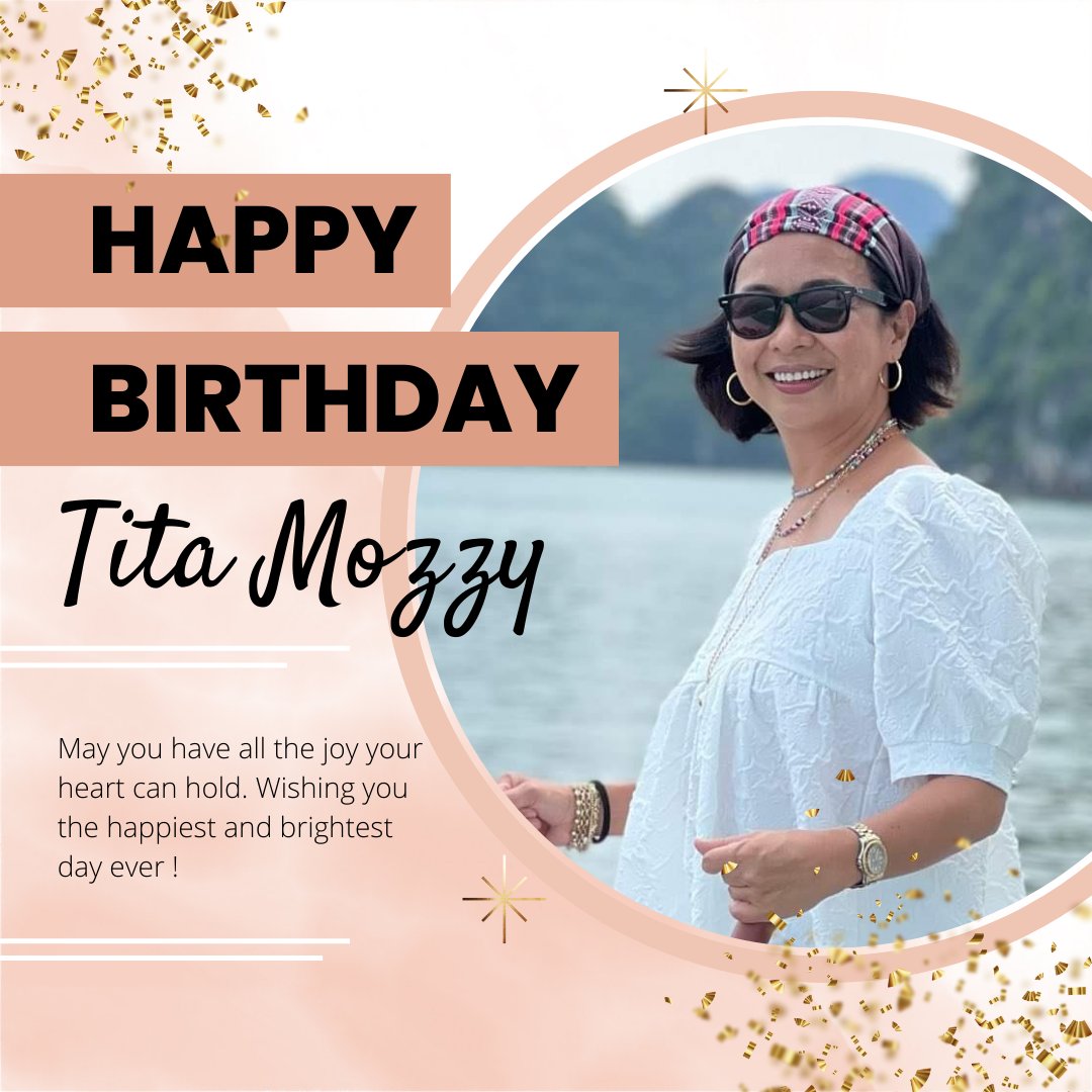 Happiest birthday tita Mozzy 💗

May you receive the greatest of joys and everlasting bliss and May God's blessings be on your heart.

 Thank you for everything Tita.  We love you 💗 <a href="/myDugout/">Mozzy Ravena</a>