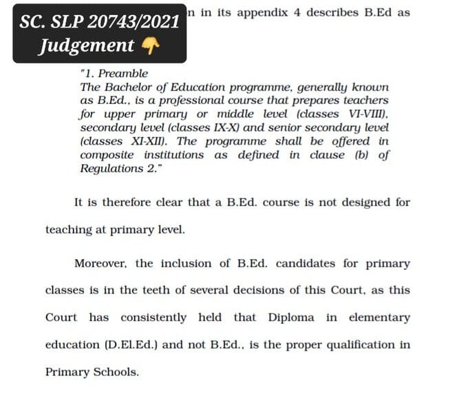 कितनी हास्यापद बात है?? कि सुप्रीम कोर्ट ने तीन बार हाई कोर्ट ने दो बार बोल दिया कि Class(1-5) में B.Ed से शिक्षण कराना Art.21(a) का उल्लंघन है फिर भी बिहार Govt. सुप्रीम कोर्ट गई है 
#न्यायालय_विरोधी_बिहार_सरकार
 <a href="/aajtak/">AajTak</a> <a href="/yadavtejashwi/">Tejashwi Yadav</a> <a href="/NitishKumar/">Nitish Kumar</a> <a href="/ABPNews/">ABP News</a>  <a href="/TheLallantop/">The Lallantop</a>