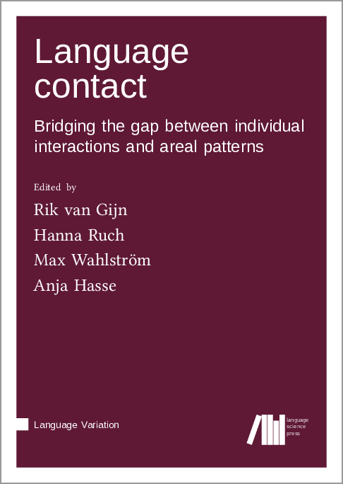 Just published "Language contact: Bridging the gap between individual interactions and areal patterns" edited by Rik van Gijn, Hanna Ruch, Max Wahlström &amp; Anja Hasse #openaccess #lv langsci-press.org/catalog/book/2…