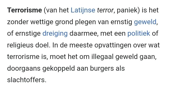 BoazVorm's tweet photo. @Cornerstar31 @sanderdebreuk @lilian_helder Even een definitie van het woord terrorisme: "Plegen van ernstig geweld of dreiging daarmee." De demonstraties van XR zijn volkomen geweldloos. https://t.co/zVPhwgMHA8