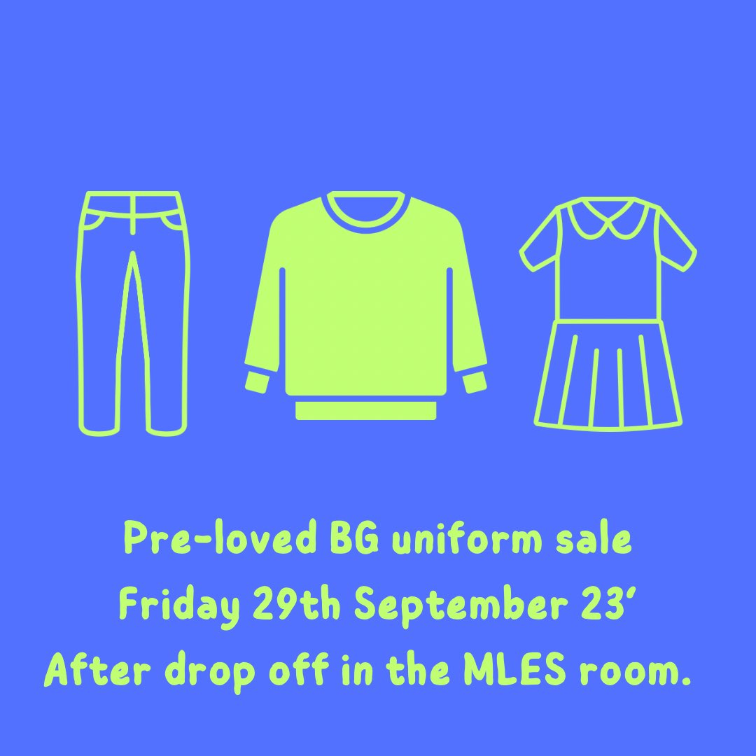 Today! Don’t miss our pre-loved uniform sale. 💥