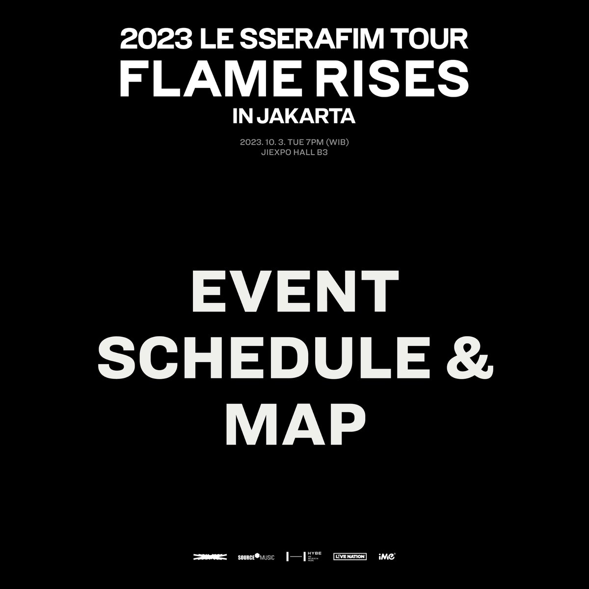 Here is the event schedule and venue map of 2023 LE SSERAFIM TOUR