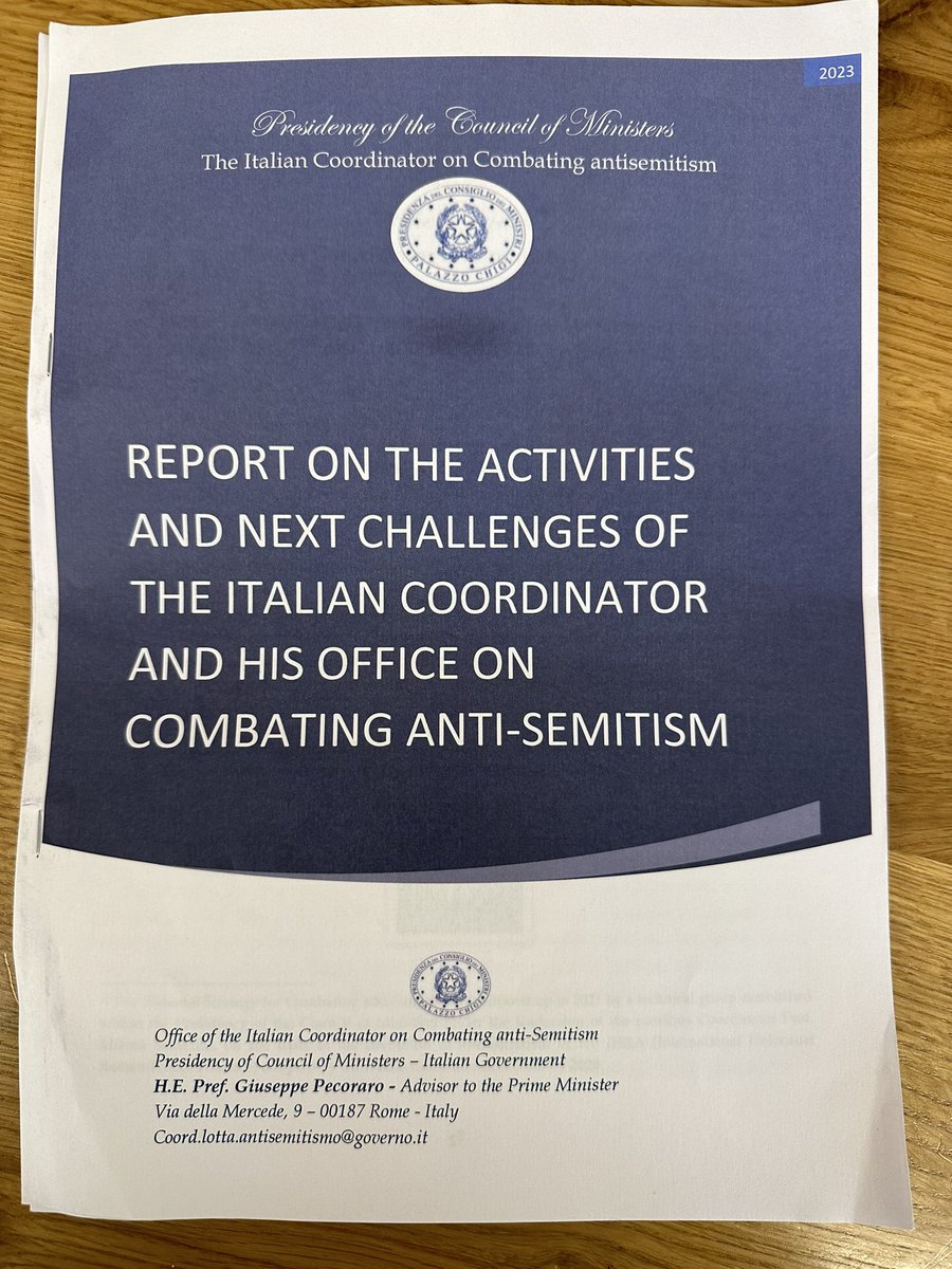 CotlerWunsh's tweet photo. Excellent meeting at 🇮🇱@IsraelMFA, w/Giuseppe Pecoraro 🇮🇹 Coordinator on Combatting Antisemitism, w/partners committed to comprehensively identify & address an old-new viral hate that destroys values, places & spaces in which it festers & permeates. 

Looking forward to creating & advancing systemic proactive strategies - together.