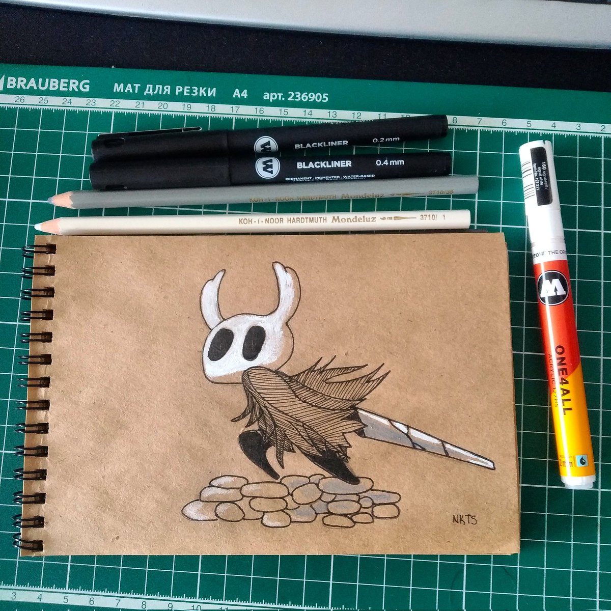 Ne_Kitov's tweet image. #swordtember #Swordtember2023 
#art #hollowknight #molotow #sketchbook