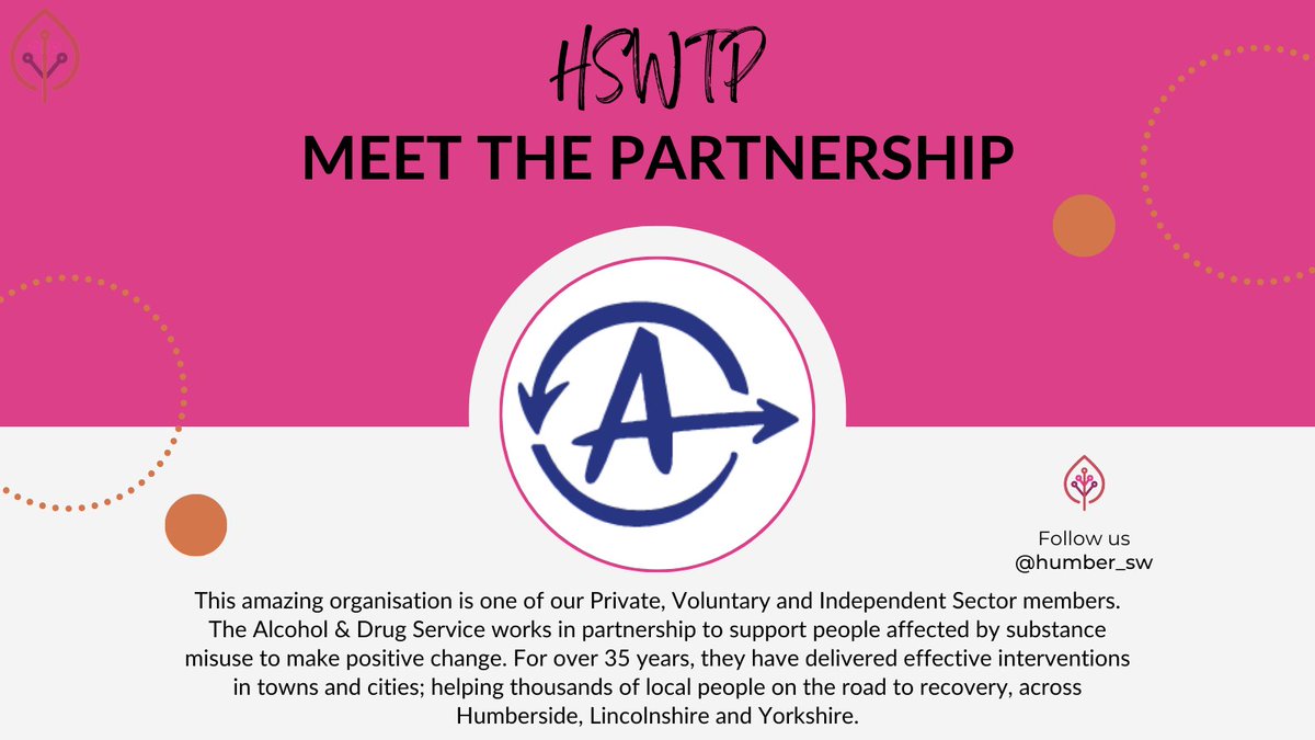 HumberSWTeachingPartnership (@humber_sw) on Twitter photo Next up in our "Meet the Partnership" series is <a href="/AlcoholDrugServ/">AlchDrugService</a>, head over to their page or website to find out more about the great work they do for our area #HSWTP Next up in our "Meet the Partnership" series is <a href="/AlcoholDrugServ/">AlchDrugService</a>, head over to their page or website to find out more about the great work they do for our area #HSWTP