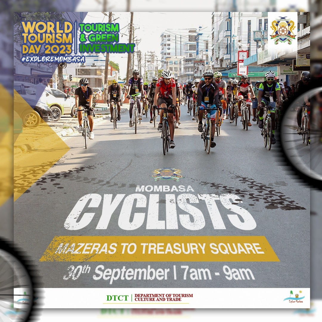 All roads lead to <a href="/MombasaCountyKe/">Mombasa County</a> as we look forward to commemorate World Tourism Day 2023 in style! Bring your friends, family &amp; of course your BIKE as we celebrate #WTD2023 in a healthy fashion. 
<a href="/A_S_Nassir/">Abdulswamad Sheriff Nassir</a>  <a href="/FrancisThoya001/">Francis Thoya</a> <a href="/Min_TourismKE/">Ministry of Tourism and Wildlife</a> @CECMohamedOsman <a href="/KWSKenya/">Kenya Wildlife Service</a>