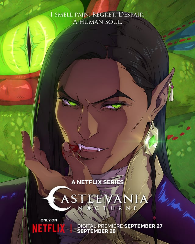 LuluDeadly's tweet photo. The #REPRESENTATION of #BIPOC and #Queer characters in #CastlevaniaNocturne is EVERYTHING to me. Also   @ZahnMcClarnon voicing  an indigenous character was a legendary choice;  the cadence of a native's voice is actual music and this character would have been hollow without it. https://t.co/Ryu57uChwe