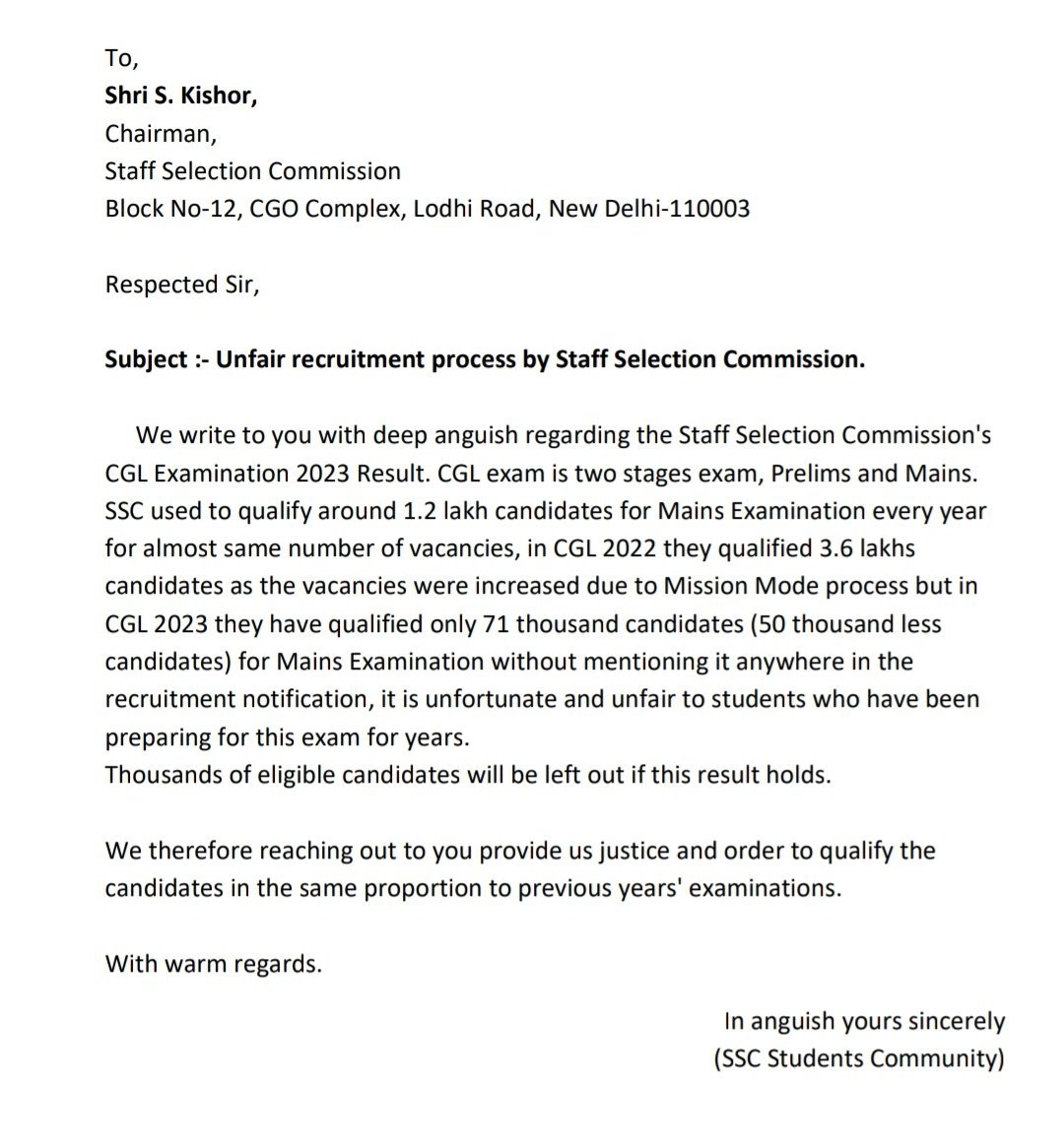 FernFsam5440's tweet photo. #SSC_CGL_REVISED_RESULT 
Our peaceful protest needs to be answered with a grant !
@narendramodi @Anchorpriyanka_ @PMOIndia @DoPTGoI @SSCorg_in @abhinaymaths @ravishndtv @ShashiTharoor https://t.co/TX1zCG1M7j