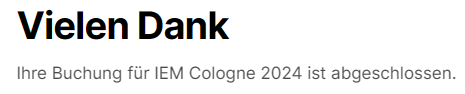 Ticket gebucht. 
Vorfreude wächst!!! 🔥
#iem2024
