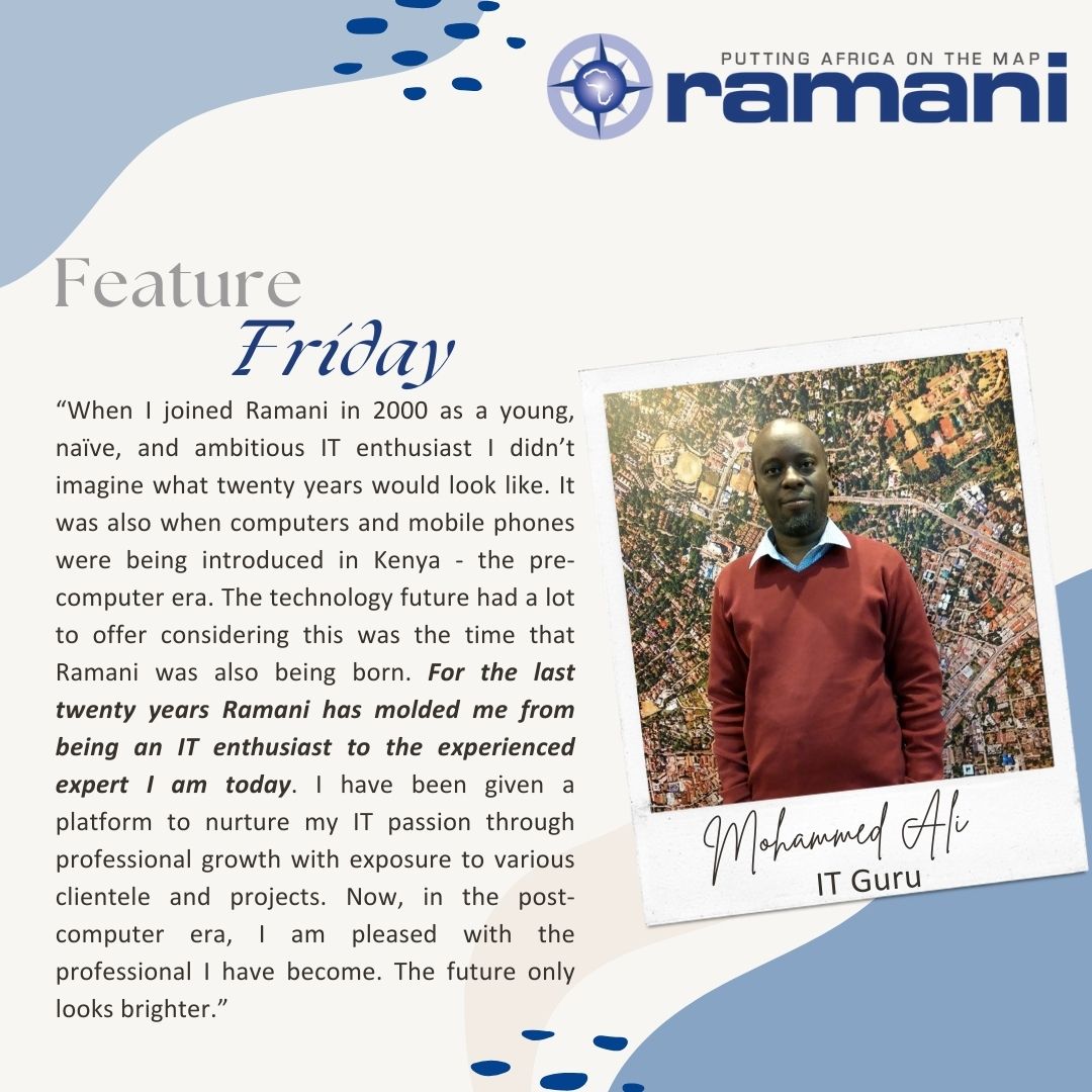🌟 On today's #FeatureFriday, we celebrate Mohammed's incredible journey!

'For 2 decades, Ramani molded me from an IT enthusiast into the expert I am today.' 💼 - Mo

Cheers to Mo for his remarkable contributions! 👏 #Ramani #Ramanigeosystems #Ramanilandservices #Featurefriday