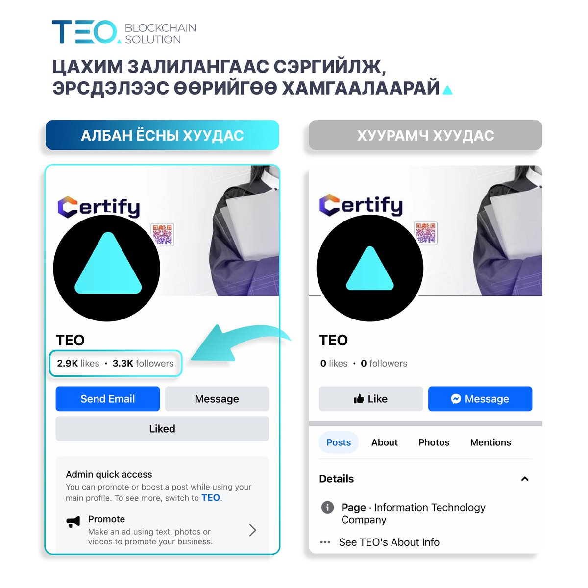 teo_blockchain's tweet photo. ТЕО Блокчэйний нэр, зургийг ашиглан фэйсбүүк платформ дээр хуурамч хаяг нээж, иргэдийг төөрөгдүүлсэн буруу ташаа мэдээлэл тарааж байгаа тул та бүхэн шүүлтүүртэй хандаж, зөвхөн ТЕО Блокчэйний албан ёсны хаягаар мэдээллээ аваарай.

Дэлгэрэнгүй: https://t.co/3zqRtMHALx https://t.co/Sl48NydECD