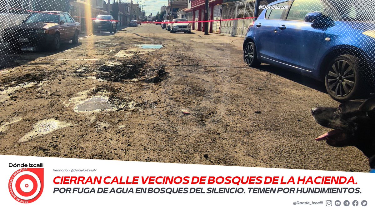 Donde_MEX's tweet image. 🚨 • #DONDEIZCALLI || VECINOS DE BOSQUES DE LA HACIENDA CIERRAN CALLE POR TEMOR A HUNDIMIENTO QUE PROVOCO UNA FUGA DE AGUA.  @PCyBIzcalli  @OperaguaIzcalli @SPublicaIzcalli @KarlaFiesco

✍️ • 📷 #DUV 

👇👇👇 dondeizcalli.medios.digital/contenido/86/v…