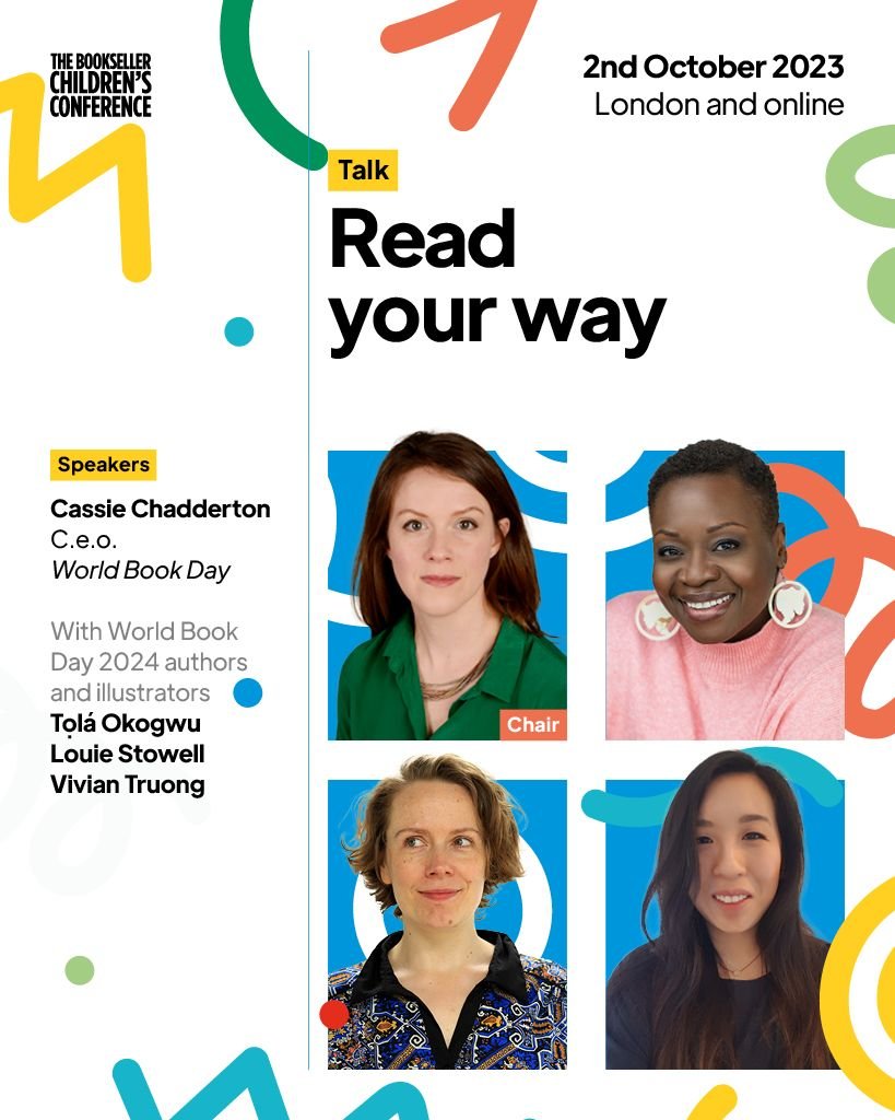 Very excited to be at the @thebookseller Children's Conference with @WorldBookDayUK @tolaOkogwu and @SuperRisu next week. We'll be talking all things reading for pleasure. How many times can I say the word COMICS in a short space of time...? #KidsConf23