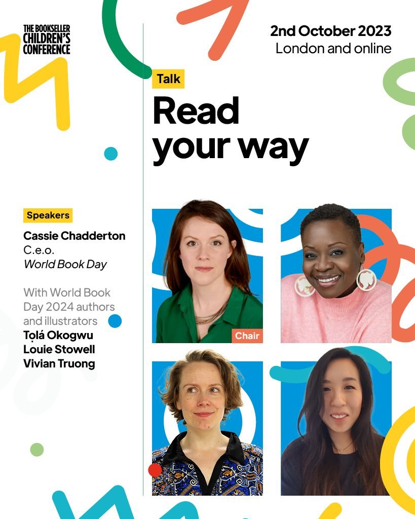Louie Stowell (@louiestowell) on Twitter photo Very excited to be at the
<a href="/thebookseller/">The Bookseller</a> Children's Conference with
<a href="/WorldBookDayUK/">World Book Day UK 📚</a> @tolaOkogwu and <a href="/SuperRisu/">Vivian ⚡️ Risu</a> next week. We'll be talking all things reading for pleasure. How many times can I say the word COMICS in a short space of time...? #KidsConf23 Very excited to be at the
<a href="/thebookseller/">The Bookseller</a> Children's Conference with
<a href="/WorldBookDayUK/">World Book Day UK 📚</a> @tolaOkogwu and <a href="/SuperRisu/">Vivian ⚡️ Risu</a> next week. We'll be talking all things reading for pleasure. How many times can I say the word COMICS in a short space of time...? #KidsConf23