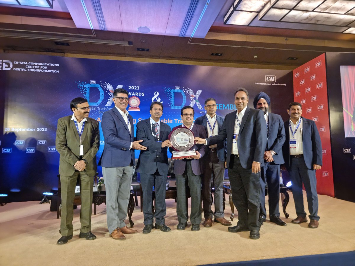 HPCL's tweet photo. Honored to announce that our Drive Track Plus program continues to lead with technological excellence!
In 2021, we bagged the "Most Innovative Best Practice" award, and in March 2023, we raised the bar higher by seamlessly migrating to a brand new system. Unmatched in the industry, our upgraded program boasts cutting-edge features and infrastructure. Proud to be recognized by CII with the DX Award 2023 for Digital Excellence!  #Innovation #TechLeaders #DigitalExcellence