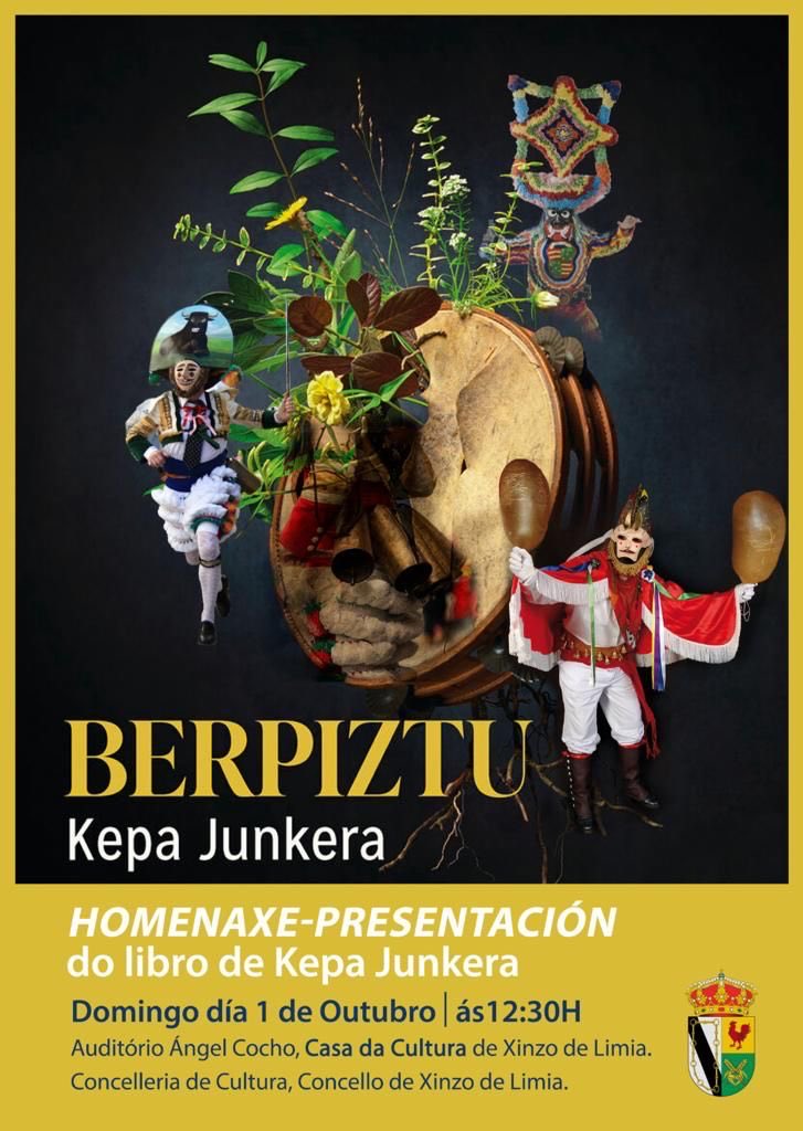 Este vindeiro domingo na Casa da Cultura do Concello de Xinzo Presentación de BERPIZTU, o libro de <a href="/kepajunkera/">Kepa Junkera</a> <a href="/xinzoconcello/">Concello de Xinzo de Limia</a> #entroidoxinzo #unsentimento