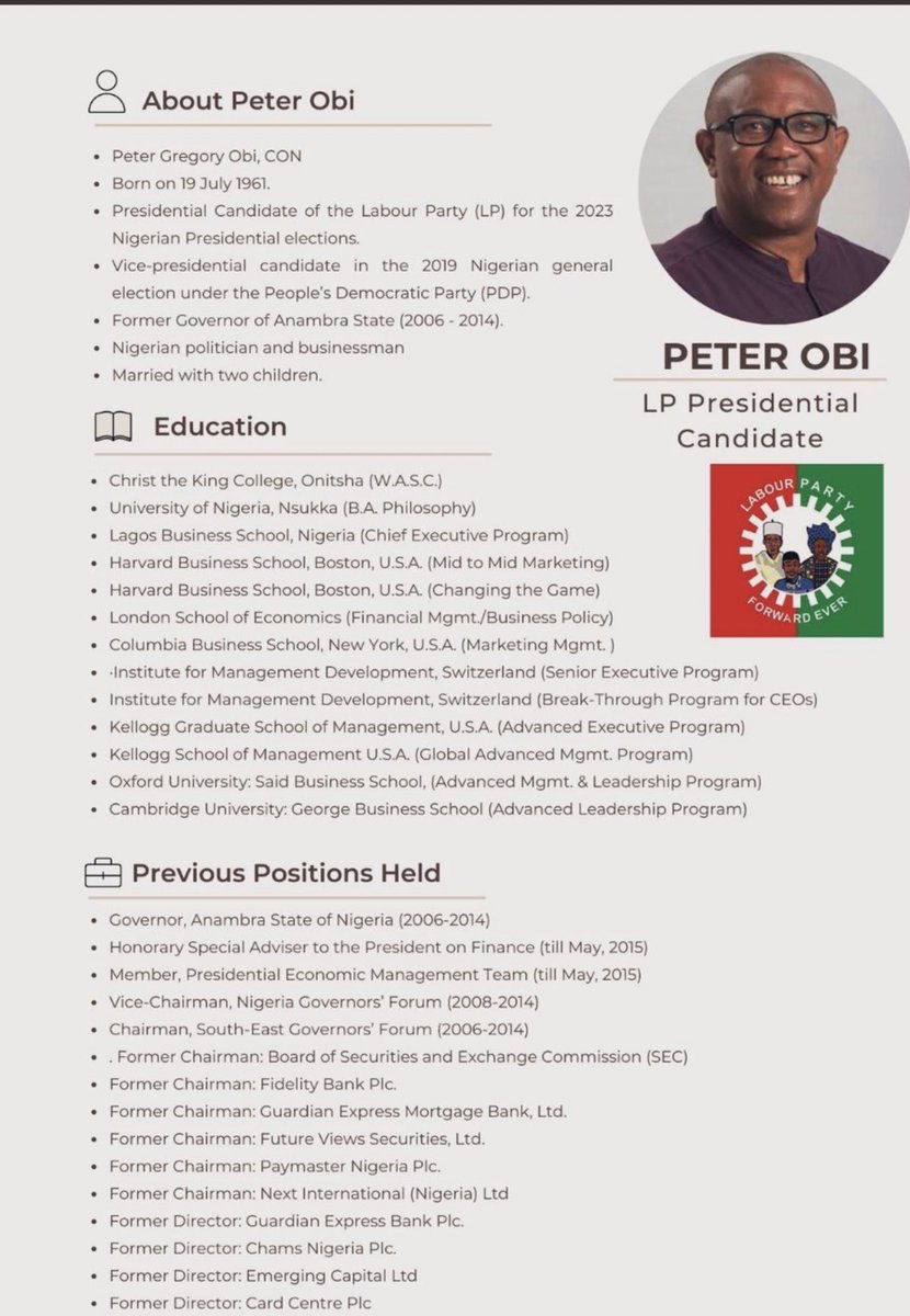 The person with these academic qualifications and track record won't watch the Naira exchange at $1 = N1070. My President won't go to UAE to waste taxpayers' money without any tangible outcome. Peter Obi cannot lie to Nigerians just to look good. There is a difference between…