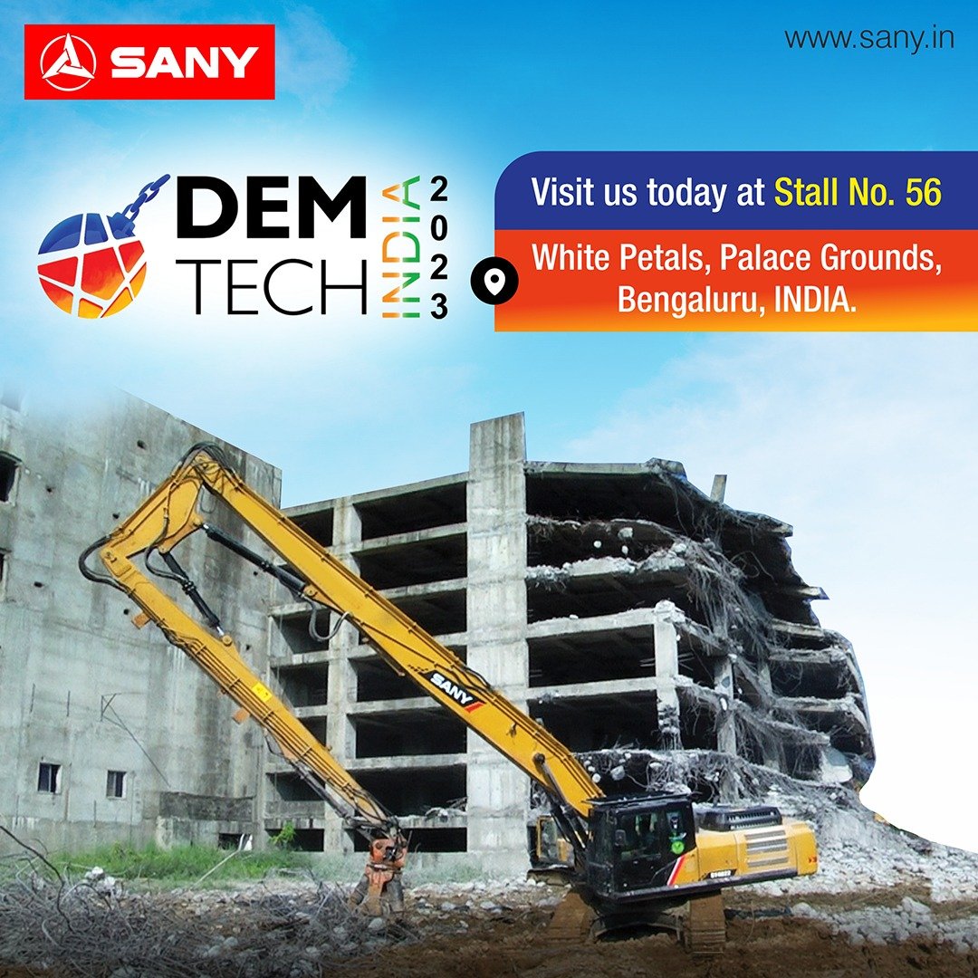 SanyIndia's tweet image. After an enthralling response on Day 1, the Naye Bharat ka Nirmata is all set for the last day at DemTech India 2023 today. #SanyIndia invites you at Stall No. 56 and is looking forward to showcasing all that we have to offer.
#Sany #DemTech #NayeBharatKaNirmata