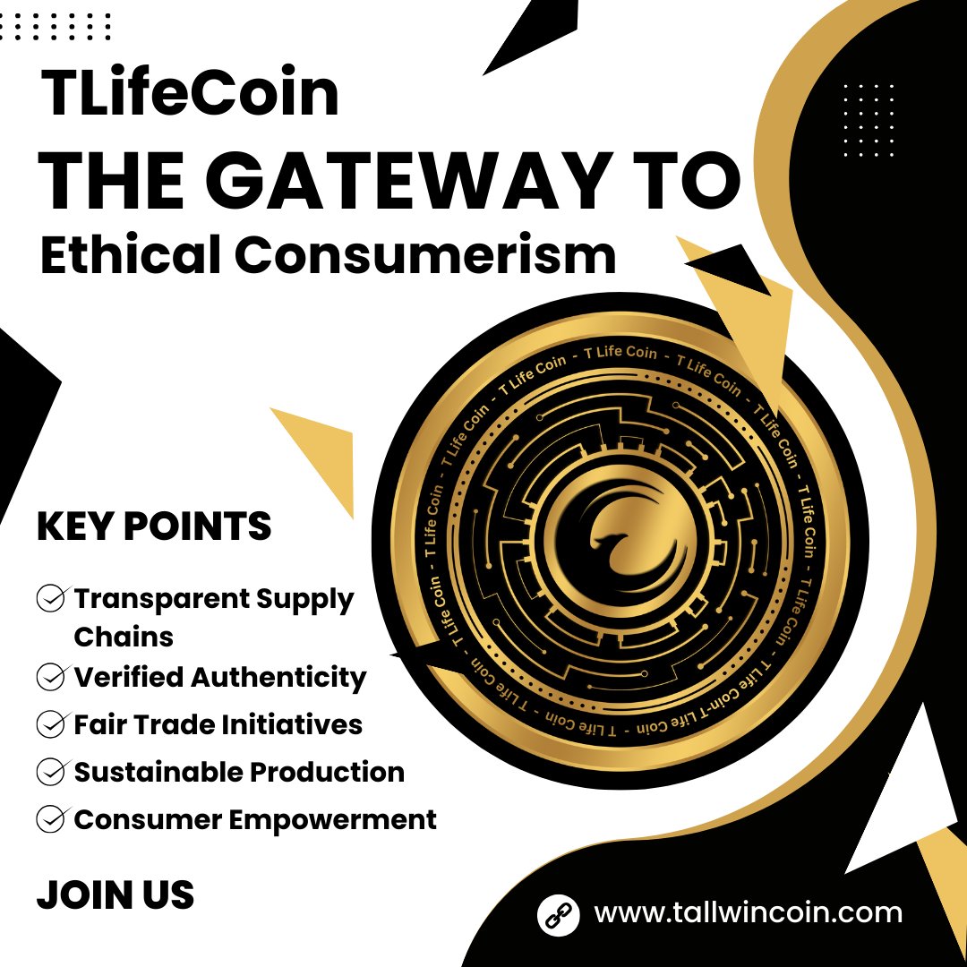 TLifeCoin promotes businesses that prioritize fair trade and ethical practices. By choosing TLifeCoin, you're supporting companies that care about people and the planet.
#tlifecoin #ethicalconsumerism #sustainablechoices #shopwithpurpose