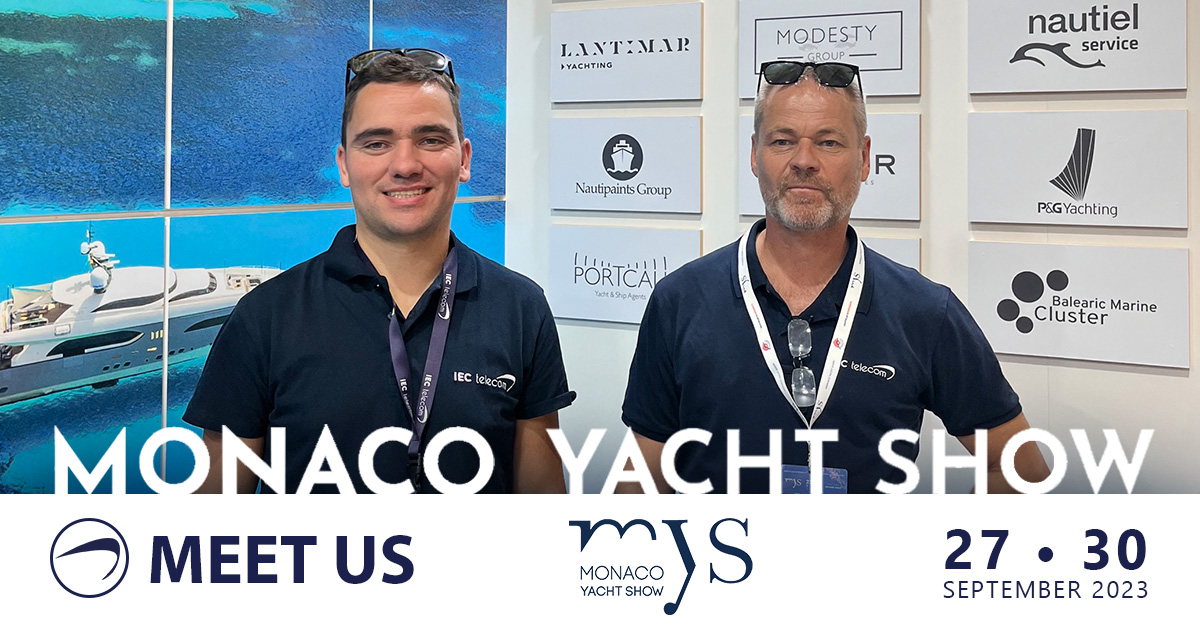iectelecom's tweet photo. We’re having an excellent time at the #MonacoYachtShow! Meet our team to discuss #LEO #connectivity, #sustainability, and #safety in the leisure sector. Check out the innovative #Xpand #Maritime LEO/#GEO hybrid solution. https://t.co/aZE2QQcV1o