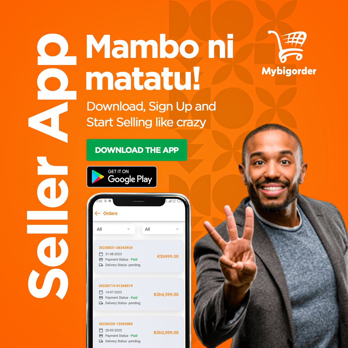 KimberlyAoko's tweet photo. Naskia huko Mybigorder Mambo ni Matatu tu for sellers. And first is to Download the #MybigorderSellerApp hapa https://t.co/RM4ilogTaJ
Sell Like crazy. #HELB #CodeBETKMAX #CorrectionalServicesKE #MainaAndKingangi https://t.co/vlYBZBA4Se
