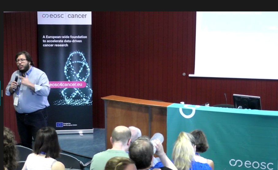 EOSC4Cancer's tweet photo. @sj_capella Kicking off Day 2 of #EOSC4Cancer 1st General Assembly Meeting!
Today:
- cross-workpackage exchanges
- roundtable with synergy projects/ initiatives #EUCAIM @GDI_EUproject #HeatlthData@EU @canSERV_EU @uncan_eu @CGIclinics https://t.co/FySVl8UN44