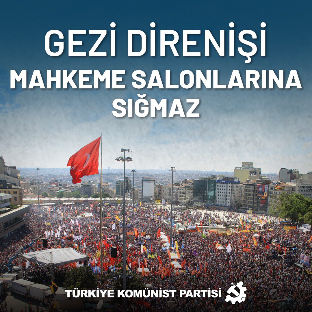 tkpninsesi's tweet photo. 🔴Gezi Direnişi Mahkeme Salonlarına Sığmaz

AKP döneminde açılmış ve tamamı çıkarlarına uygun şekilde bağlanmış tüm siyasi davalar gibi bu dava da baştan sona hükümsüzdür. #geziyargılanamaz 

➡️ https://t.co/uyMfvI2fBe https://t.co/PZgpML2wf3
