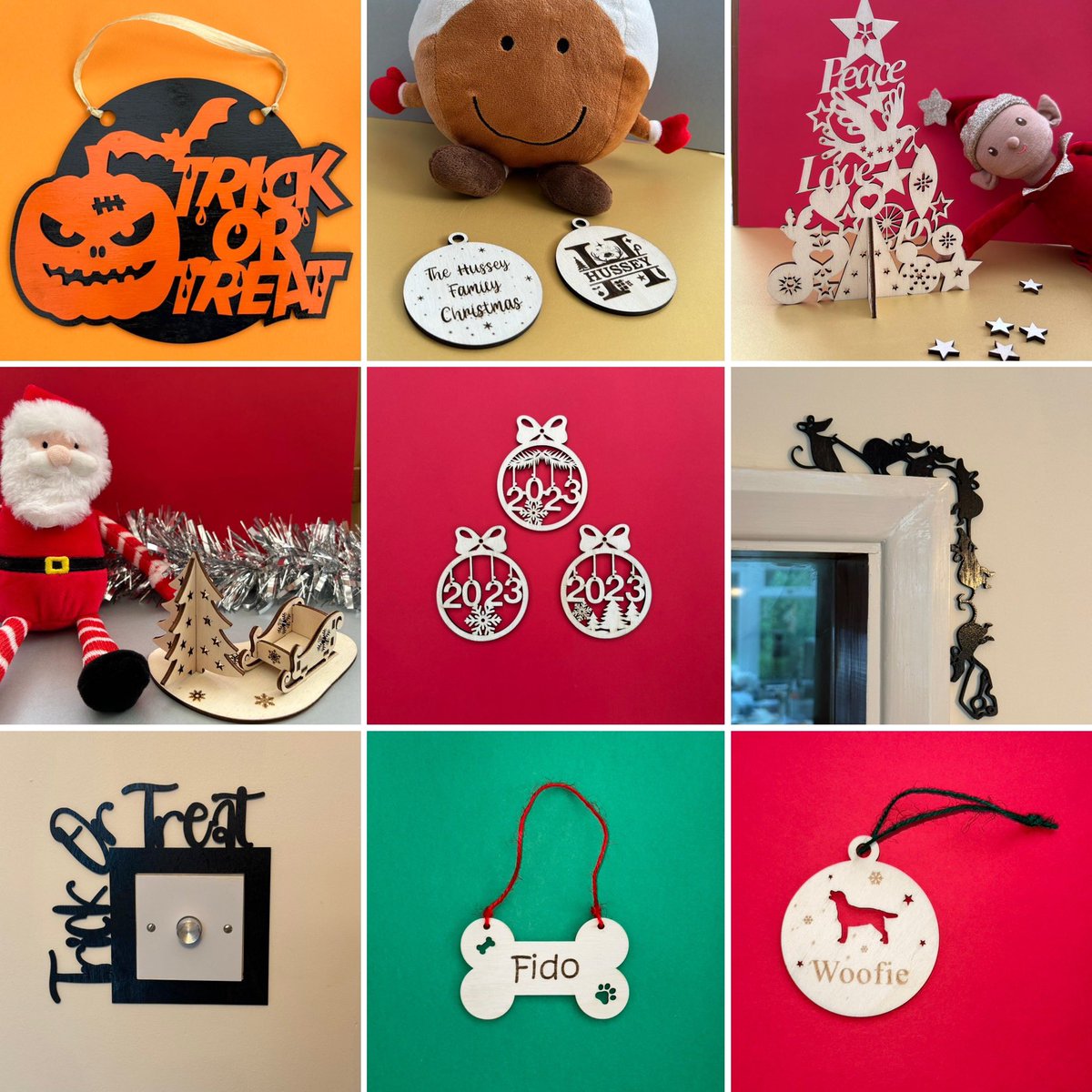 @MHHSBD Hi everyone, we’re Pig & Ted and we do lots of laser cut wooden decorations from table confetti, personalised Christmas baubles to Halloween decorations. We also do knitted baby wear 😊 Check out our shop: pigandted.etsy.com #MHHSBD #EtsySeller