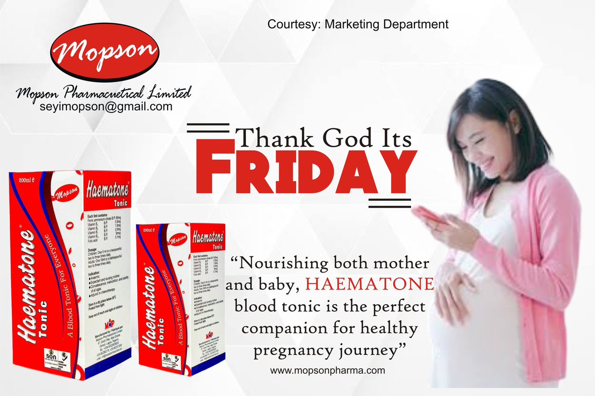 MopsonOfficial's tweet photo. ‘’Boost your Friday vibes with our pregnancy-specific blood *tonic *- nourishing you and your little one with vitality!"*
HAEMATONE BLOOD TONIC
#mopsonpharma #tgif #pregnancy #bloodtonic #anaemia #vitaminspregnantwomen #vitality #haematone https://t.co/ebgCOsq3CV