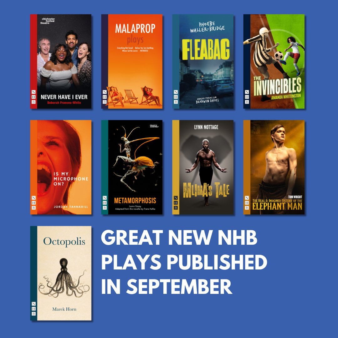 On the final day of September, here's to the nine fantastic new plays we've published this month. 🎭

Learn more about them – along with the rest of our recent publications – on our website.
nickhernbooks.co.uk/new-titles