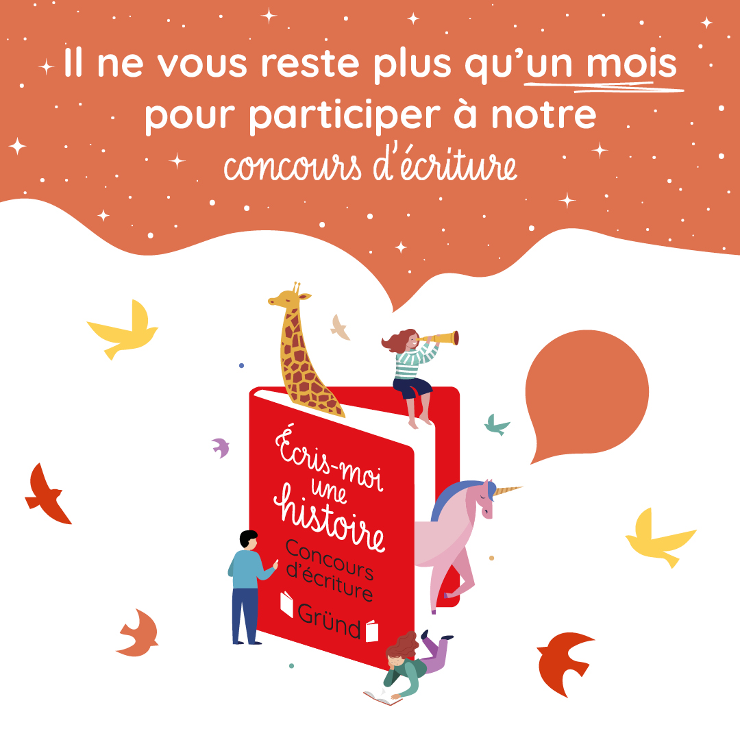 ✍️ Il ne vous reste plus qu'un mois pour participer à la seconde édition de notre concours d'écriture #EcrisMoiUneHistoire ! Une belle opportunité de réaliser peut-être l'un de vos rêves... publier un album jeunesse !

➡️Retrouvez plus d'infos  : ecrismoiunehistoire.lisez.com