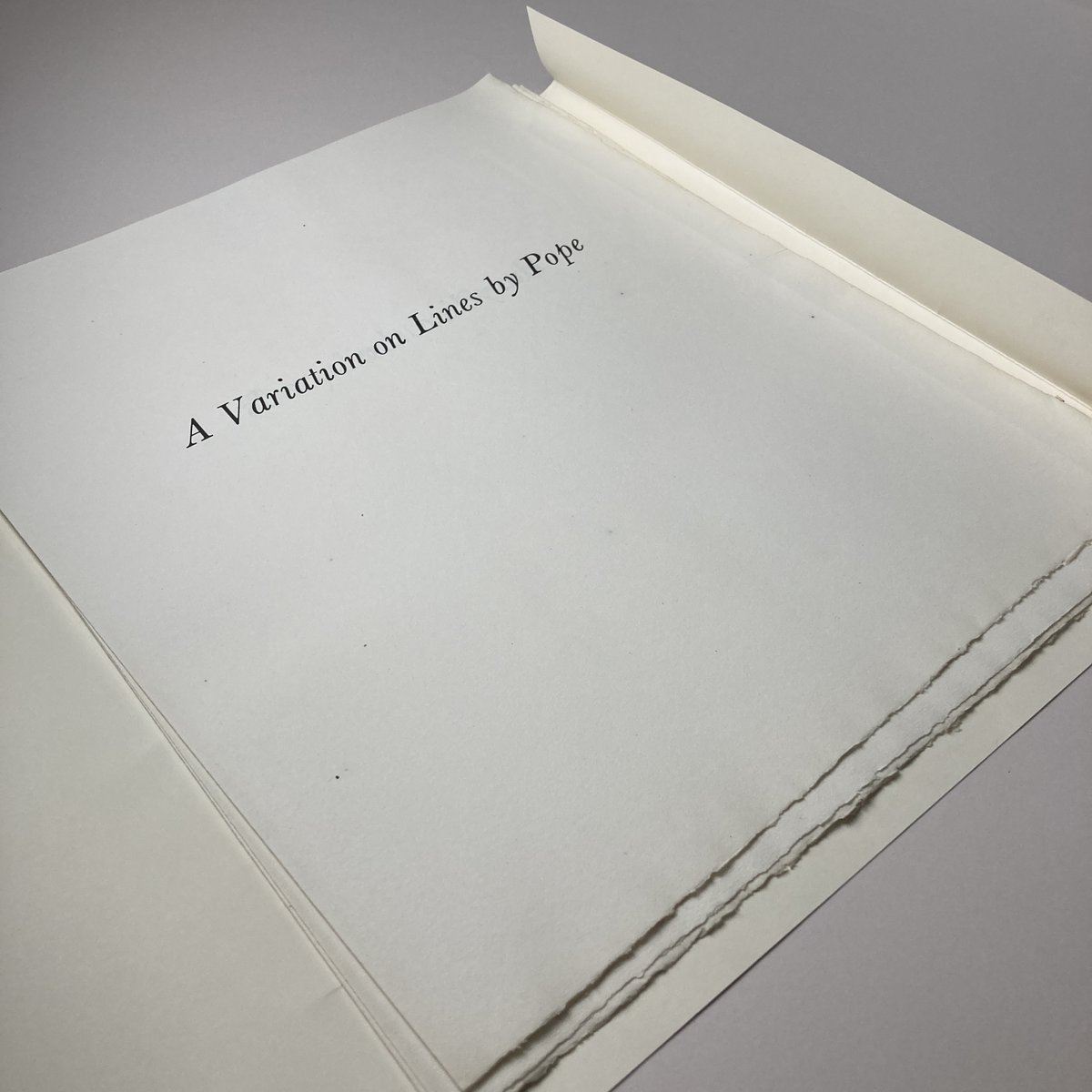 honkbooks's tweet photo. A Variation on Lines by Pope｜Ian Hamilton Finlay

スコットランドの詩人でアーティストのイアン・ハミルトン・フィンレイ（1925-2006）の作品。150部限定。

https://t.co/JJPxIyVQ9c

#rarebookfair https://t.co/kUkl7fdjBU