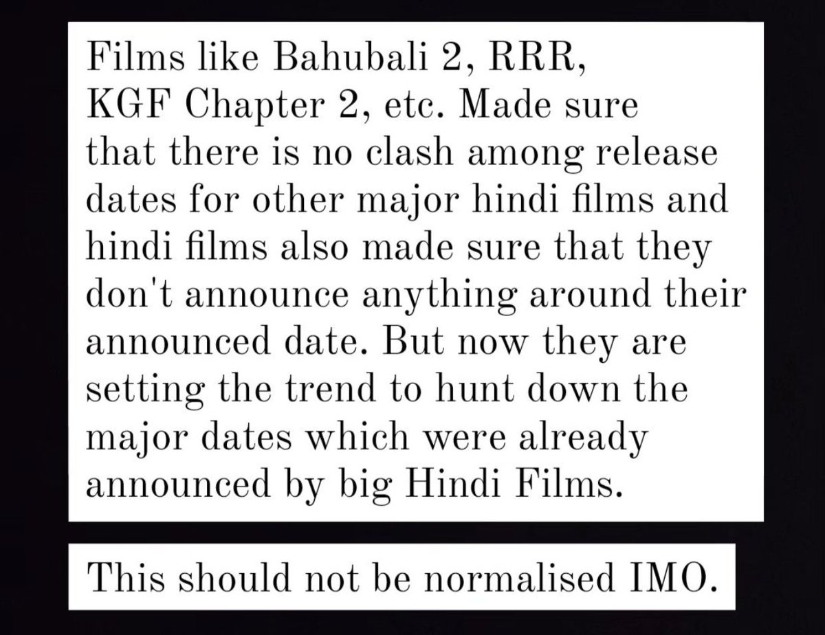 filmimonthly's tweet photo. Our opinion on the #DunkiVsSalaar clash:

The Hindi film industry should not give the field and major dates to dubbed film at all. This might create the trend.

#Dunki and #SinghamAgain should stick to their date.

PS: Makers of #SalaarCeaseFire have already wasted a great weekend which was meant to be big.