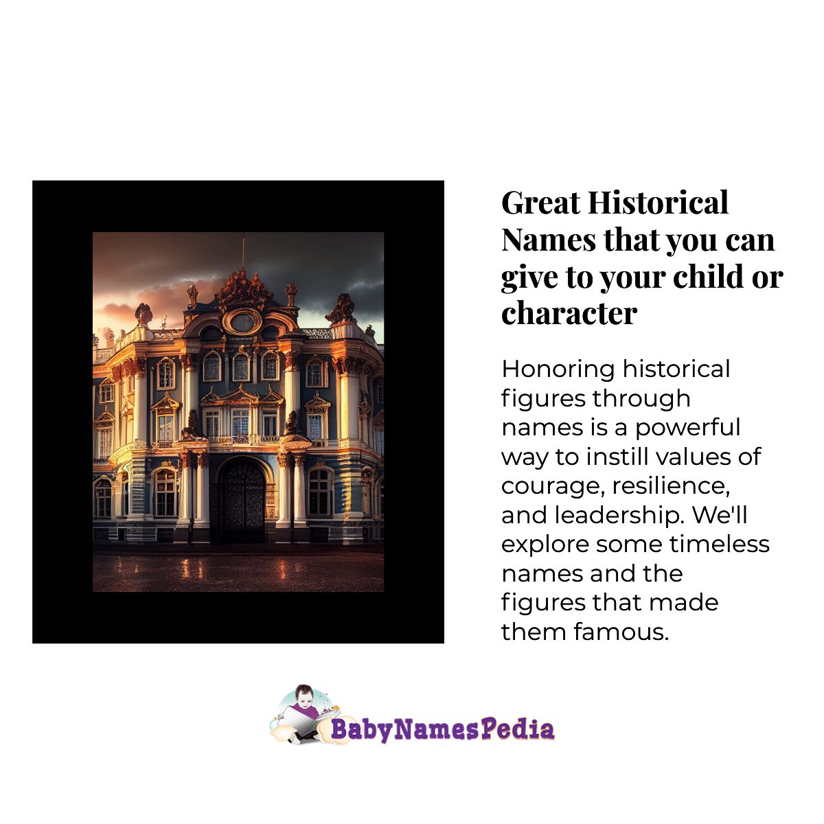 babynamespedia's tweet image. Unlock legendary and royal names! 🏰 Dive into our #AI. Hit ❤️, retweet, and follow for daily gems! #TravelThroughNames #BabynamespediaAI #EpicNames #AncientModern #InspiredByPast #FeminineRoots #LegacyNames #NameDiscovery #QueenNames #MysticalNames