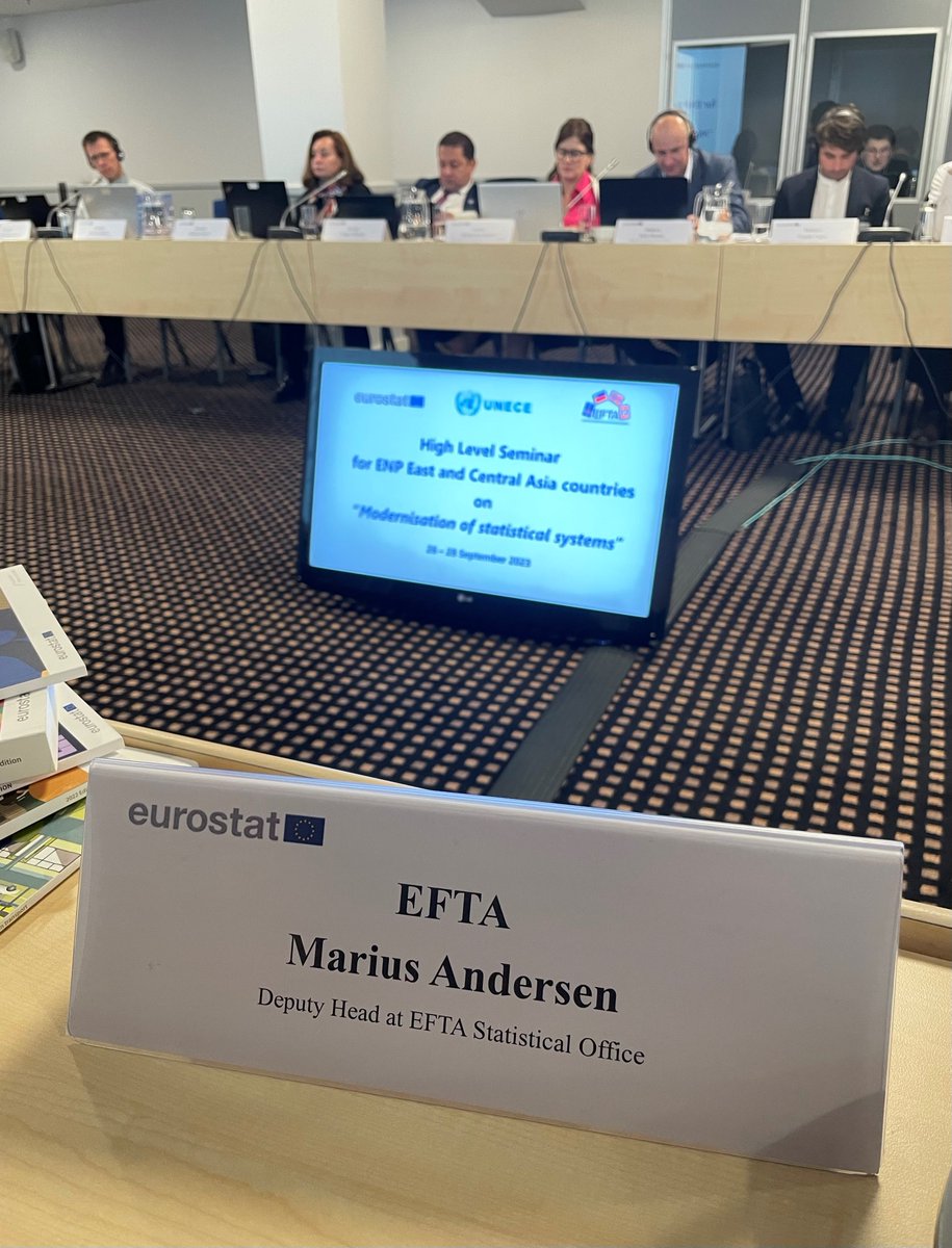 EftaStatistics's tweet photo. This week we are in Riga🇱🇻 for the High Level Seminar organised by EFTA, @EU_Eurostat and @unecestat. 

The seminar brings together the ENP East and Central Asian partner countries with experts from the #EFTA and EU States to discuss the modernisation of #statistical systems. https://t.co/0swhTYP0jC