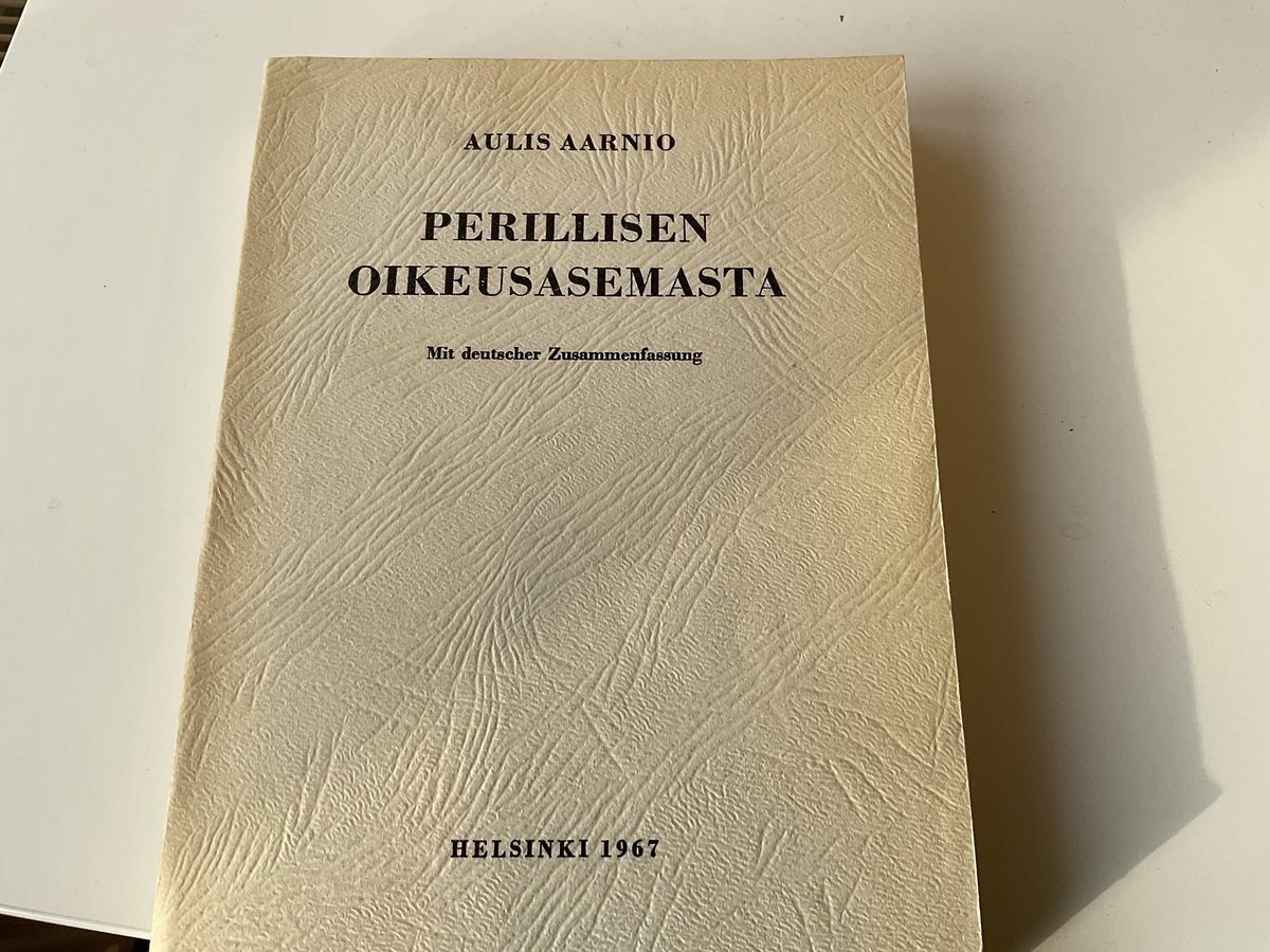 Aulis Aarnio 14.5.1937 Kymi - 28.9.2023 Kangasala.

Suomalaisen #oikeustutkimus’n keskeisiä hahmoja. 

Osanotto läheisille.