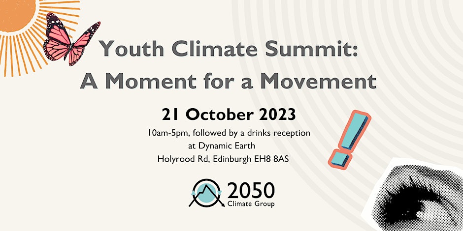 ✨Scotland's Youth Climate Summit is back!✨

And I'm a little biased but this year's - Moment for a Movement - is not to be missed! 

Join me and 300 other young folk across Scotland to chat climate action.

 #ScotClimateWeek 🌎
 eventbrite.co.uk/e/youth-climat…
