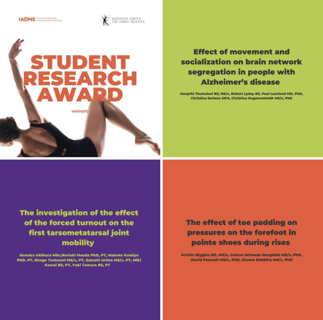 Two weeks until IADMS 2023🇺🇲
🩰💃🏽🎭🕺🏿🤸🏼‍♀️Diverse, interesting  program⬇️ in Columbus, Ohio. Congratulations to the Harkness student award winners🏆👩🏽‍🎓📝 #IADMS2023 <a href="/IADMS/">IADMS</a> <a href="/onedanceuk/">One Dance UK</a> @healthydancerca <a href="/aspah_aus/">ASPAH</a> <a href="/DanceUSAorg/">DanceUSAorg</a> <a href="/physiosinsport/">ACPSEM</a> <a href="/artsmed/">PAMA</a>