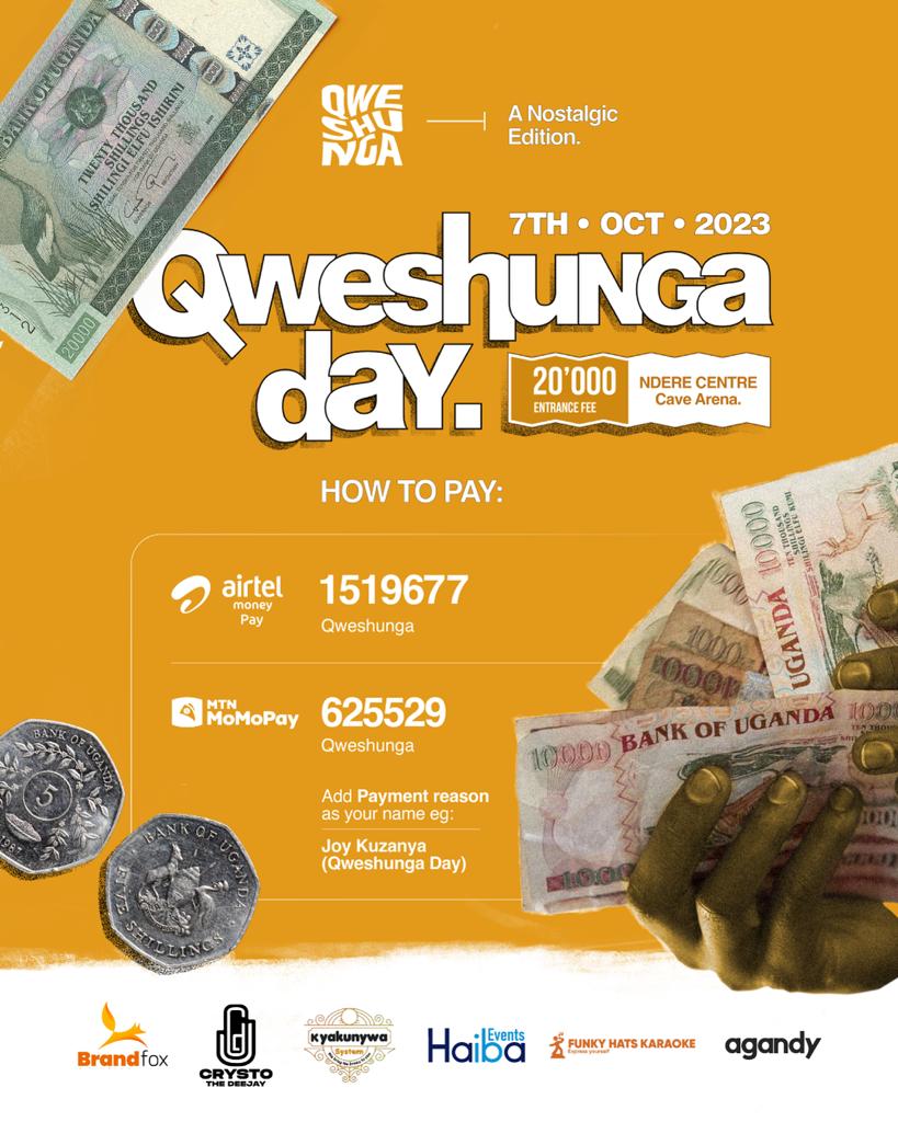 The good people of @qweshunga are preparing for a fun-filled #QweshungaDay on 7th October at Ndere Centre.  The lineup of activities I have seen my o my this is going to be nostalgic 💕

#InspirePlayLive.🥳