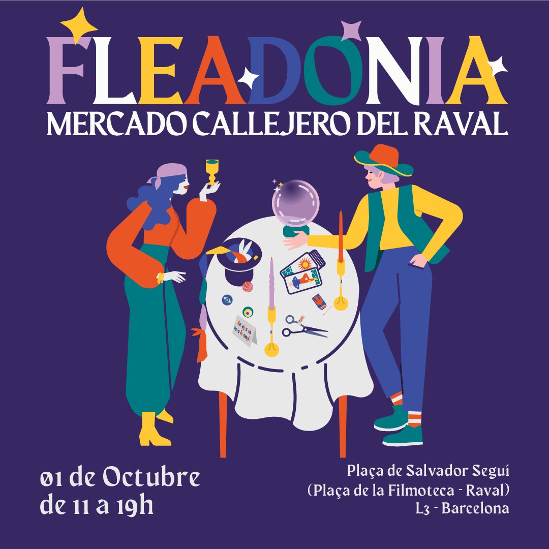 ¿Aún te estás recuperando de La Mercè? ¡Pues prepárate porque Fleadonia está aquí para alegrarte el finde!

Este domingo se vienen cosas buenas, se viene mercado, se viene otoño…¡Se viene Fleadonia!