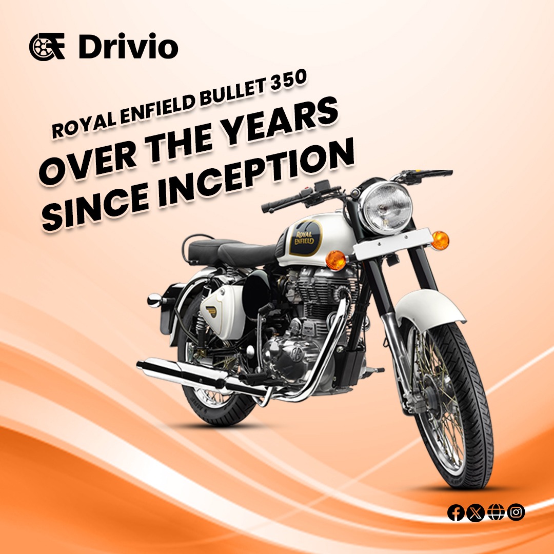From inception to legend, the Royal Enfield Bullet 350 has stood the test of time.

Read more drivio.in/featured-stori…

#RoyalEnfieldBullet350 #VintageRides #ClassicBike #TimelessElegance #Bullet350Evolution #RoyalEnfieldRiders #MotorcycleHistory #royalenfield #drivio_official